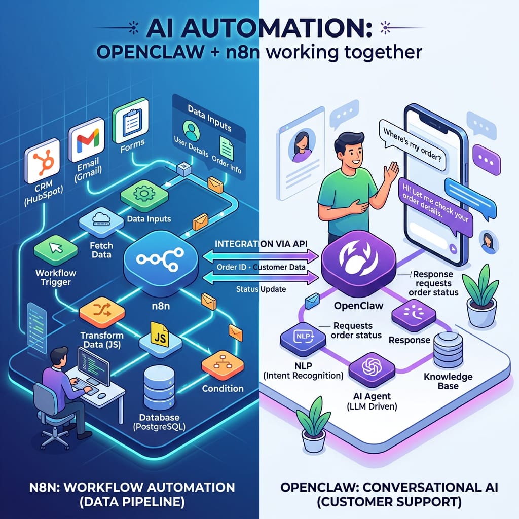 OpenClaw vs. n8n: When to Use Each for AI Automation use cases