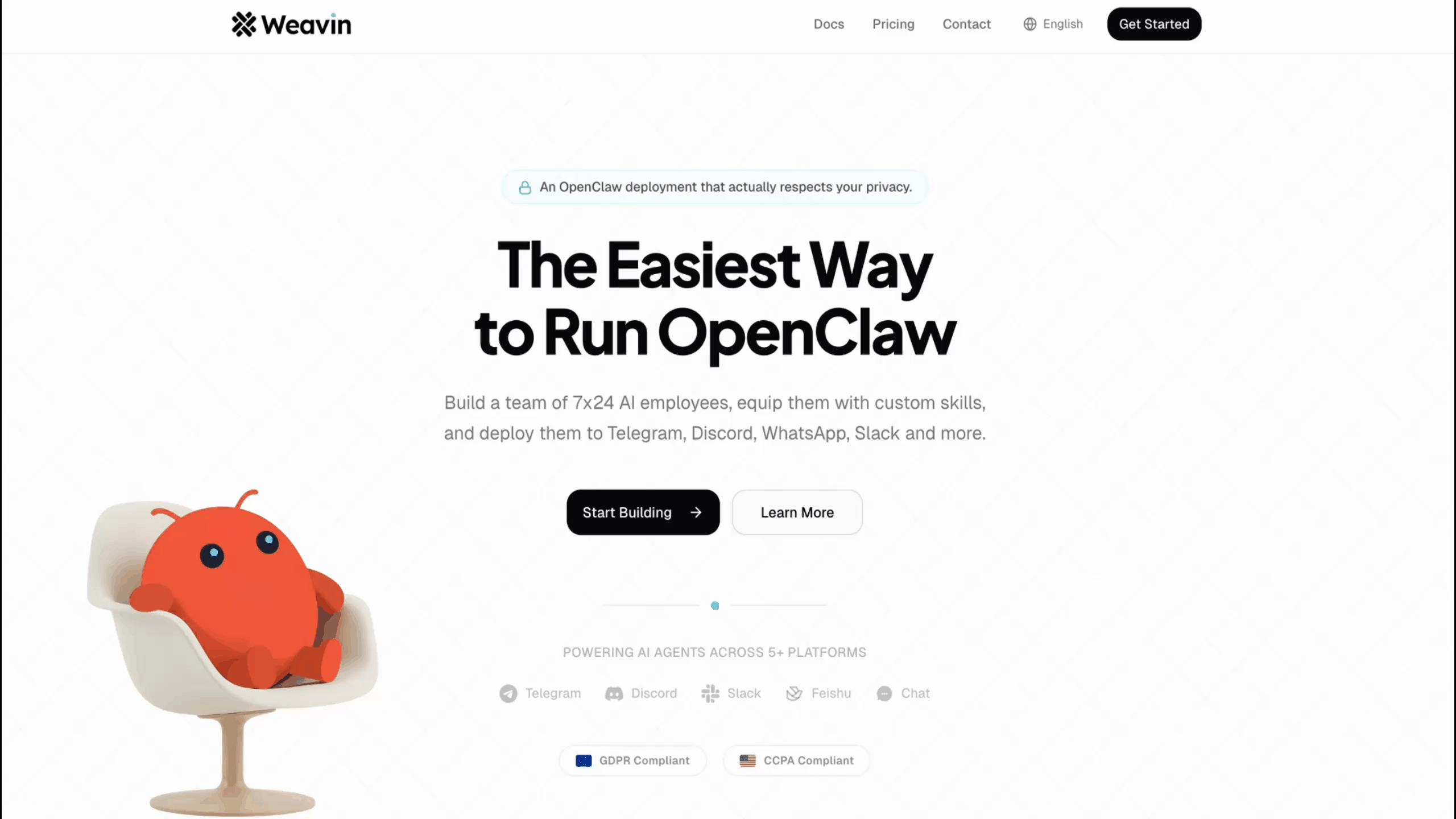 Weavin platform — the zero-hardware alternative
